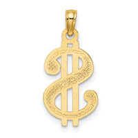 10K Textured Dollar Sign Charm-10K7272