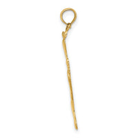 10K Polished Triple Vertical Feet Charm-10K7280