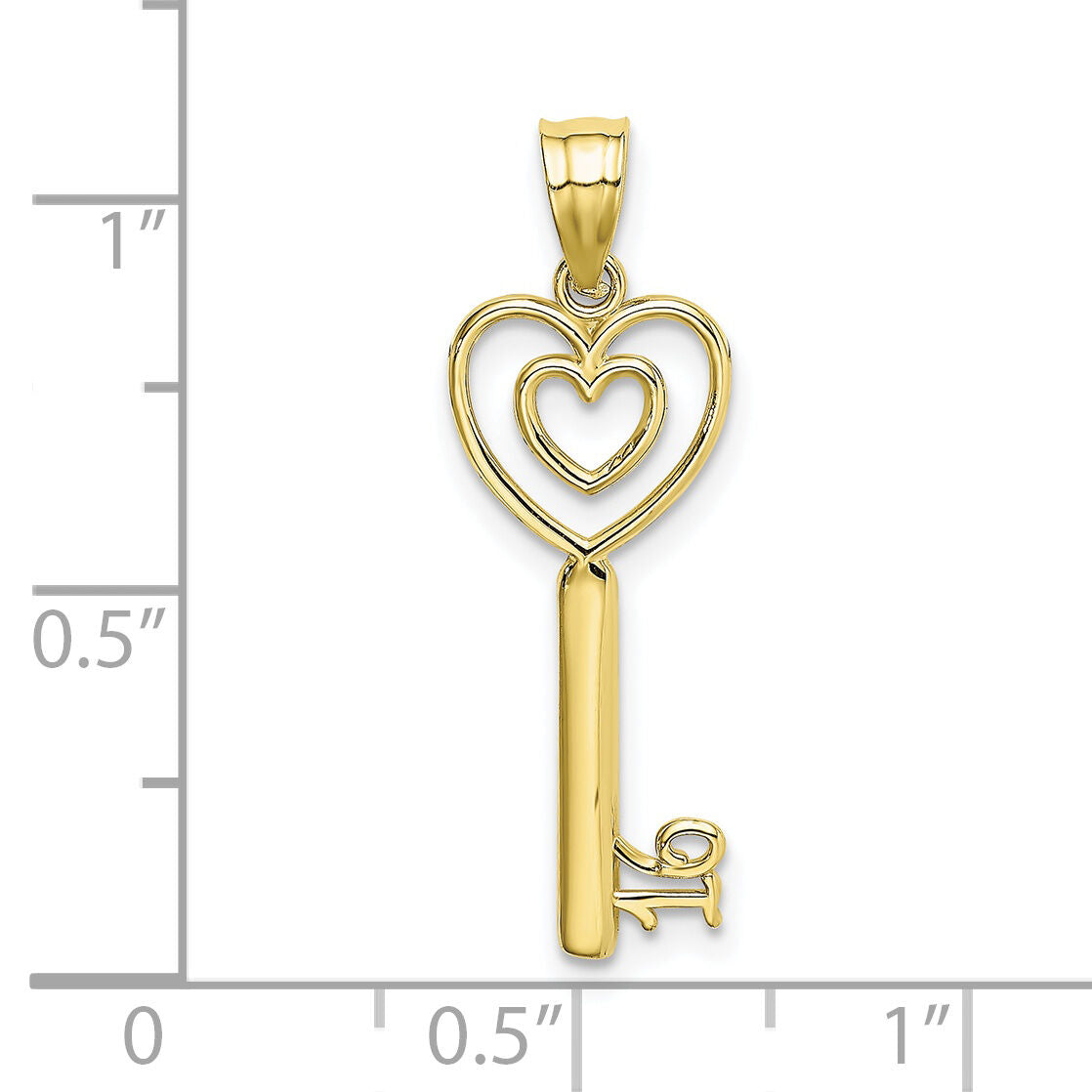 10K Key W/Heart Sweet 16 Charm-10K7289