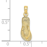 10K Single Polished Strap Flip-Flop Charm-10K7291