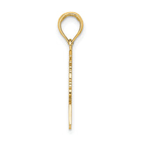 10k Polished Female Graduation Profile Charm-10K7295