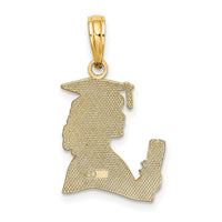 10k Polished Female Graduation Profile Charm-10K7295