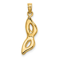 10K 3-D Beveled Masquerade Mask Charm-10K7315