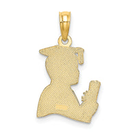 10k Polished Male Graduation Profile Charm-10K7324