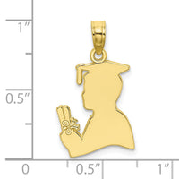 10k Polished Male Graduation Profile Charm-10K7324