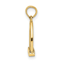 10K 3-D Polish Small Horse Stirrup Charm-10K7327