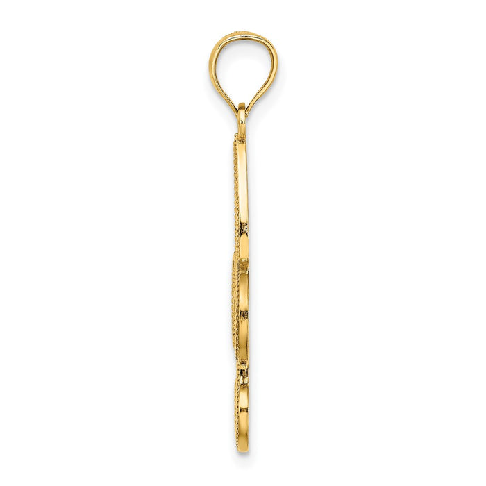 10k Fleur De Lis Pendant-10K7337