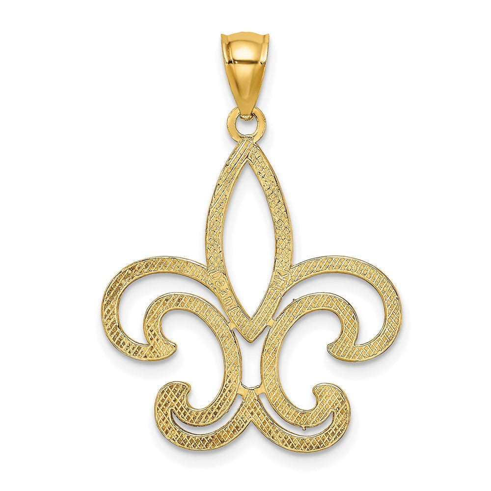 10k Fleur De Lis Pendant-10K7337