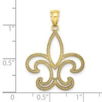 10k Fleur De Lis Pendant-10K7337