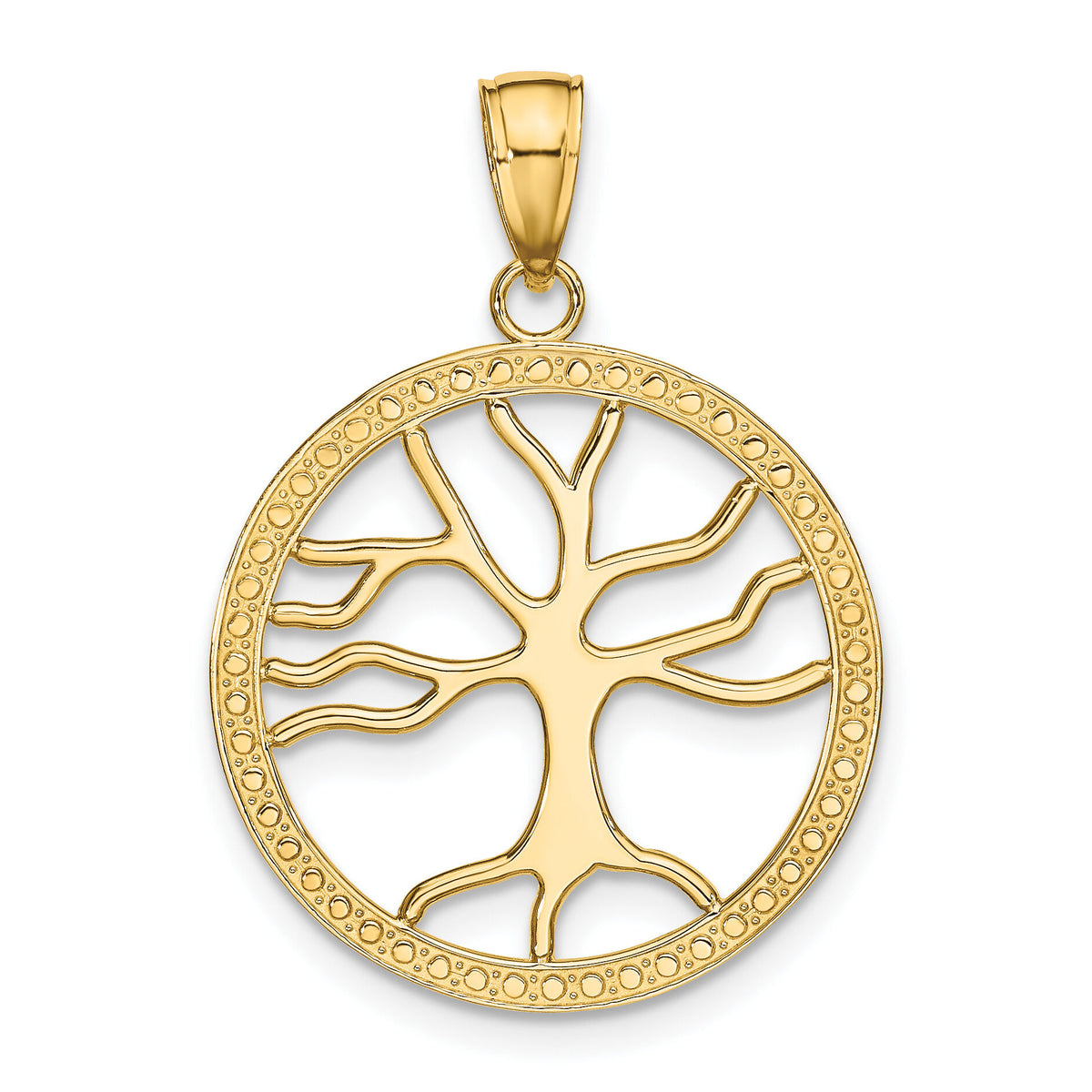 10K Large Tree Of Life In Round Frame Charm-10K7341