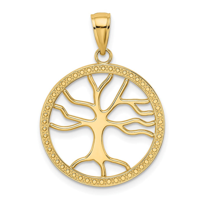 10K Large Tree Of Life In Round Frame Charm-10K7341