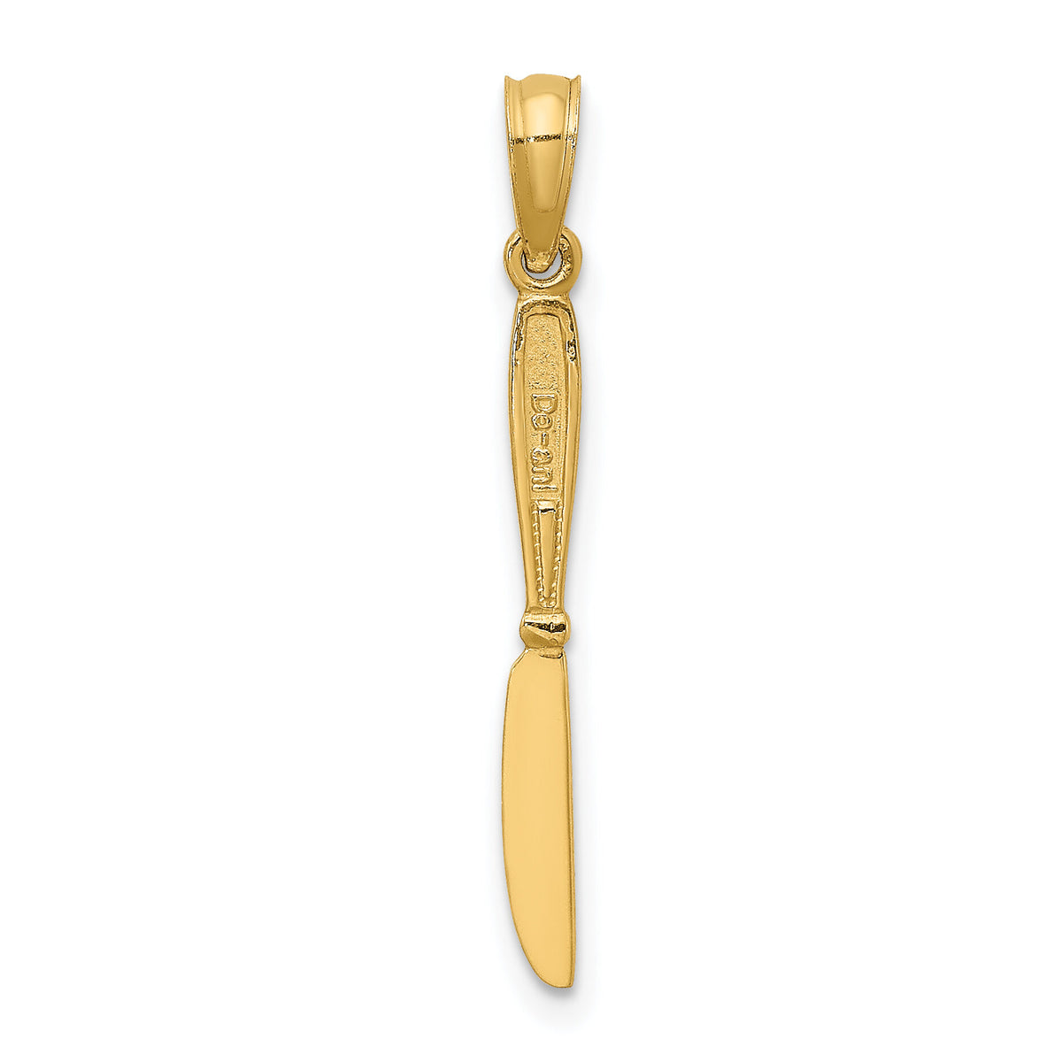 10K 3-D and Polished Table Knife Charm-10K7344