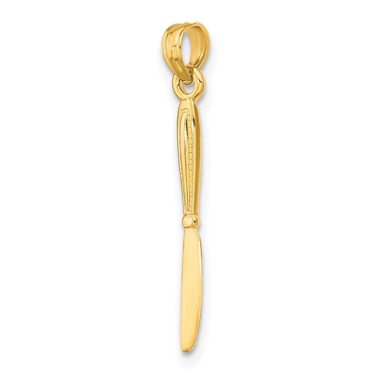 10K 3-D and Polished Table Knife Charm-10K7344