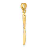 10K 3-D and Polished Table Knife Charm-10K7344