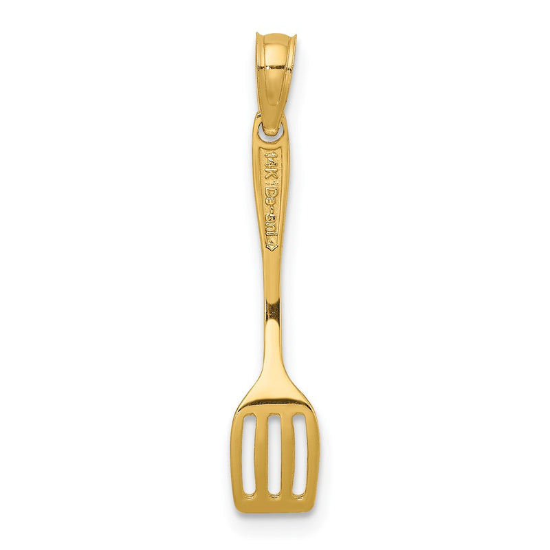 10K 3-D Polished Spatula Charm-10K7346