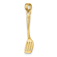 10K 3-D Polished Spatula Charm-10K7346