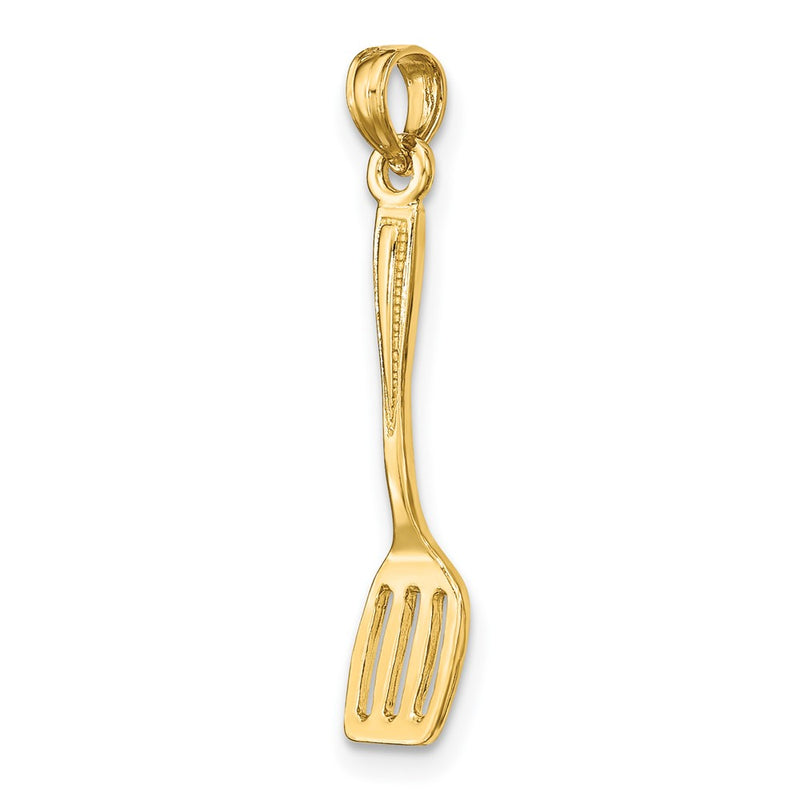 10K 3-D Polished Spatula Charm-10K7346