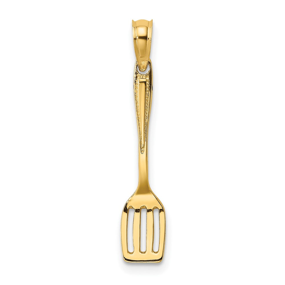 10K 3-D Polished Spatula Charm-10K7346