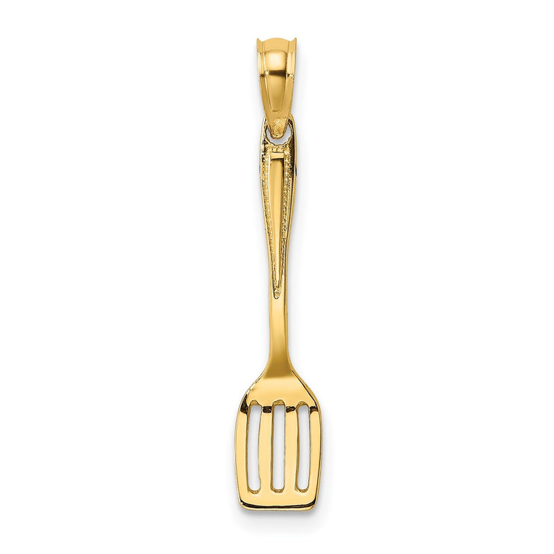 10K 3-D Polished Spatula Charm-10K7346