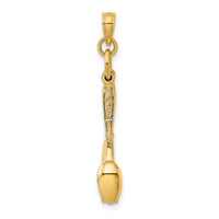 10K 3-D Moveable Knife, Fork, and Spoon Charm-10K7347