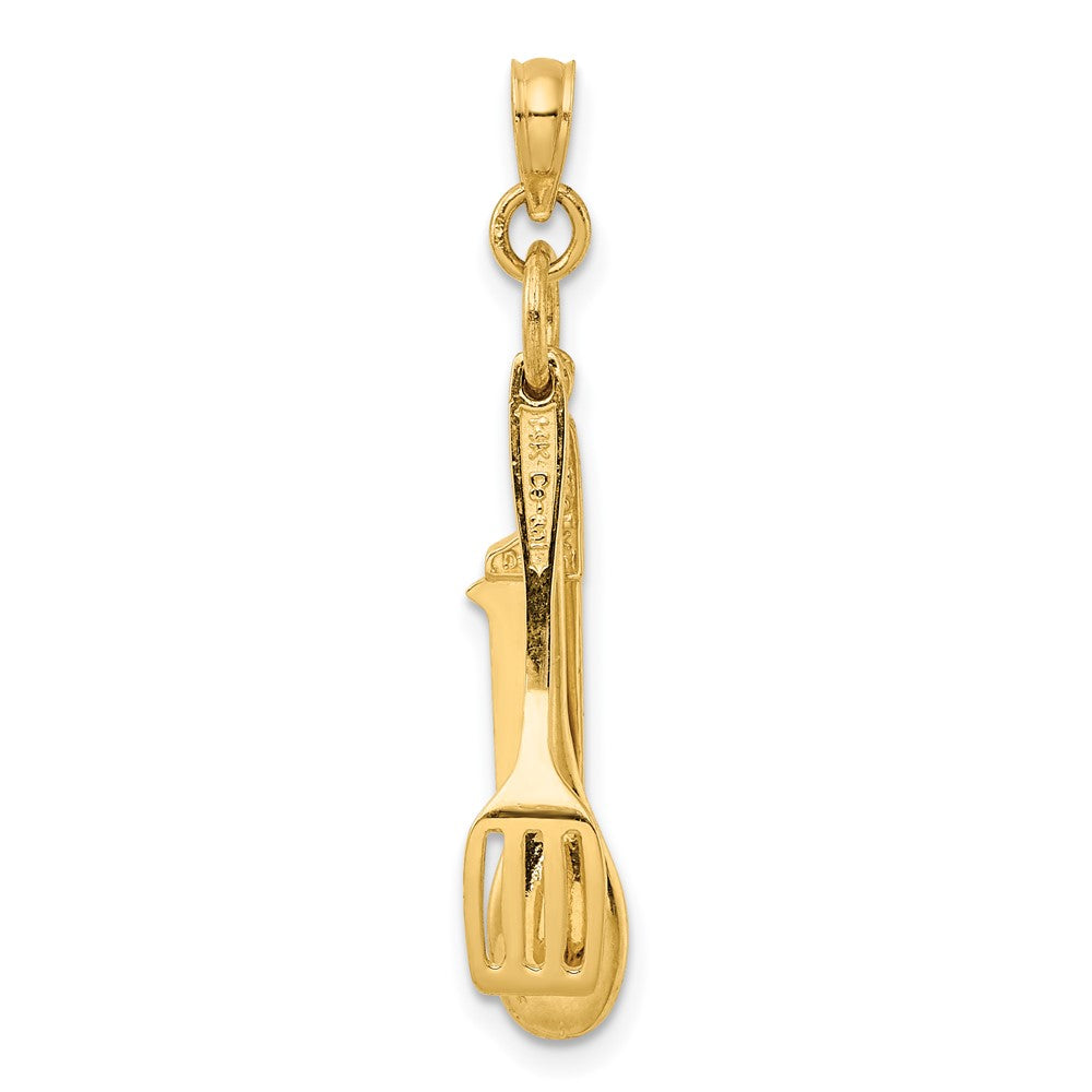 10K 3-D Moveable Spatula, Spoon, and Knife Charm-10K7352