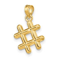 10K 3-D Hashtag Charm-10K7355