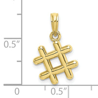 10K 3-D Hashtag Charm-10K7355