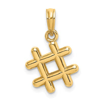 10K 3-D Hashtag Charm-10K7355