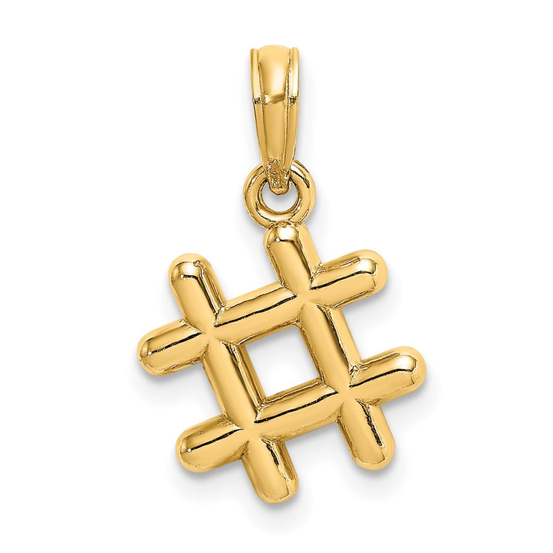 10K 3-D Hashtag Charm-10K7355