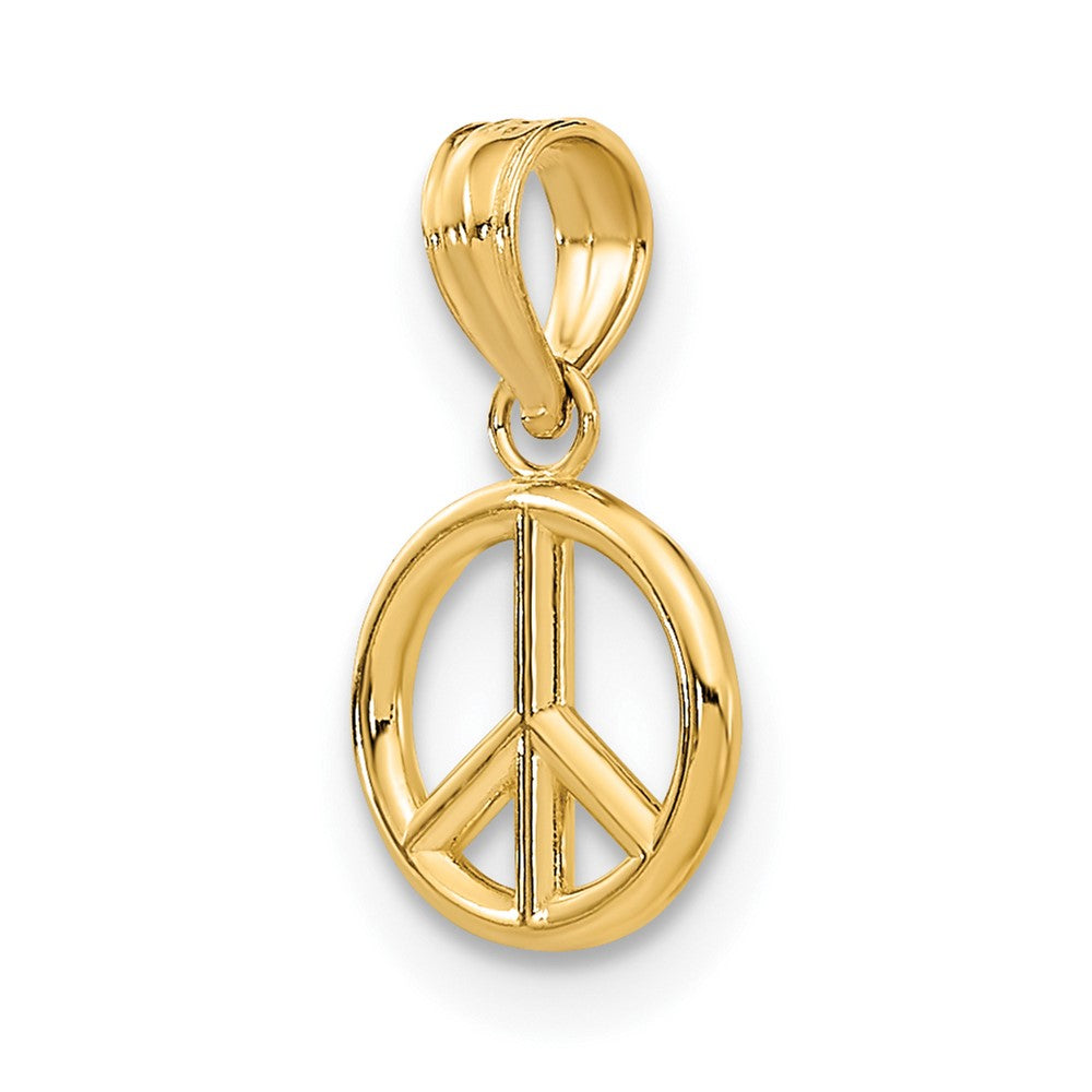 10k 3-D Peace Symbol Charm-10K7357