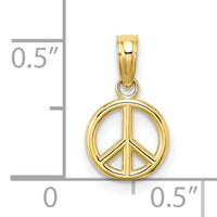 10k 3-D Peace Symbol Charm-10K7357