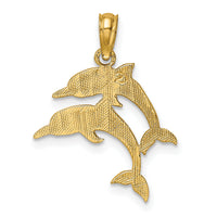 10K Double Dolphins Charm-10K7367
