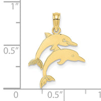 10K Double Dolphins Charm-10K7367