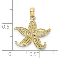 10K Flat Starfish Charm-10K7371