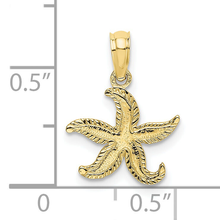 10K Flat Starfish Charm-10K7372
