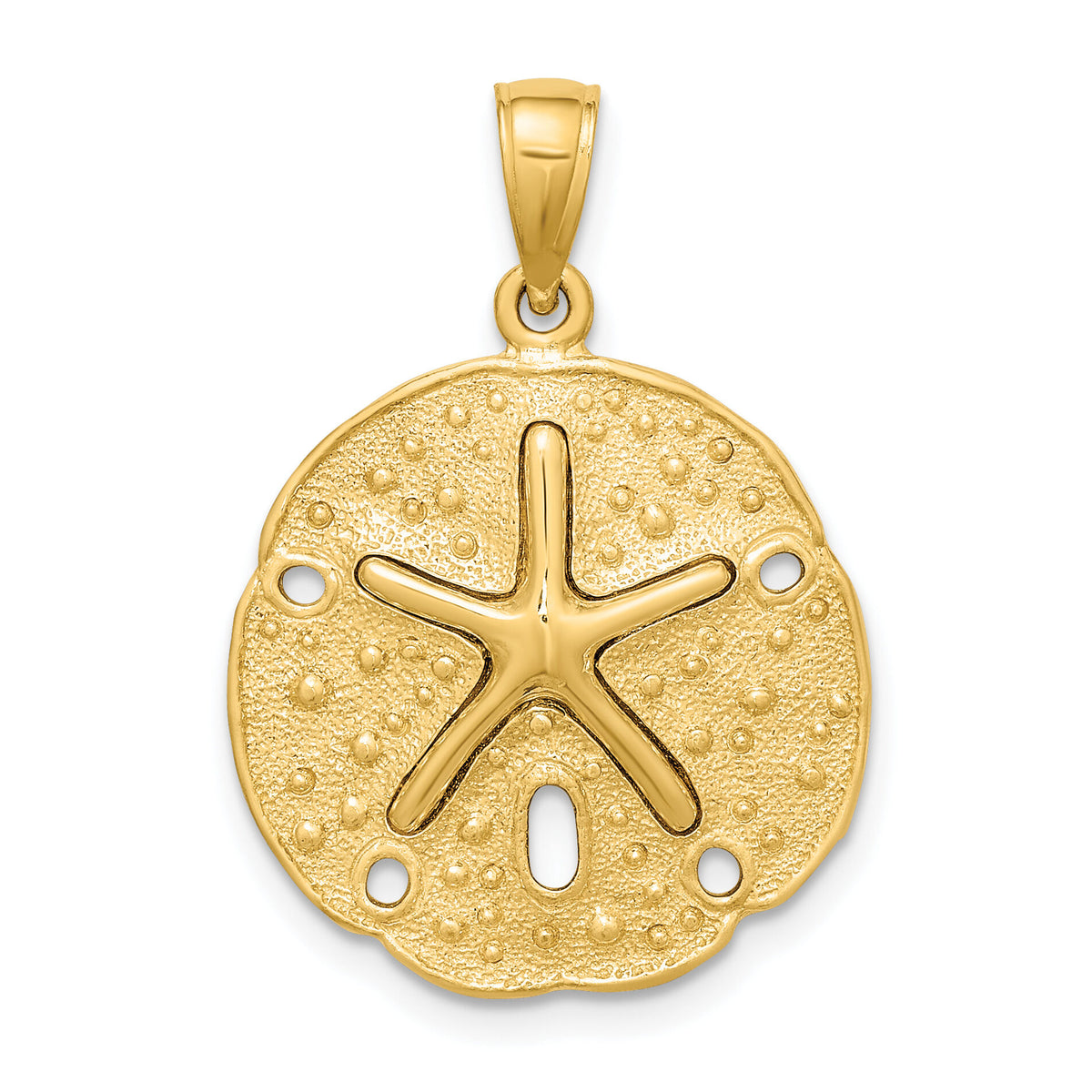 10K Sand Dollar w/ Starfish Charm-10K7390
