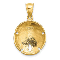 10K 2-D Sand Dollar Charm-10K7393