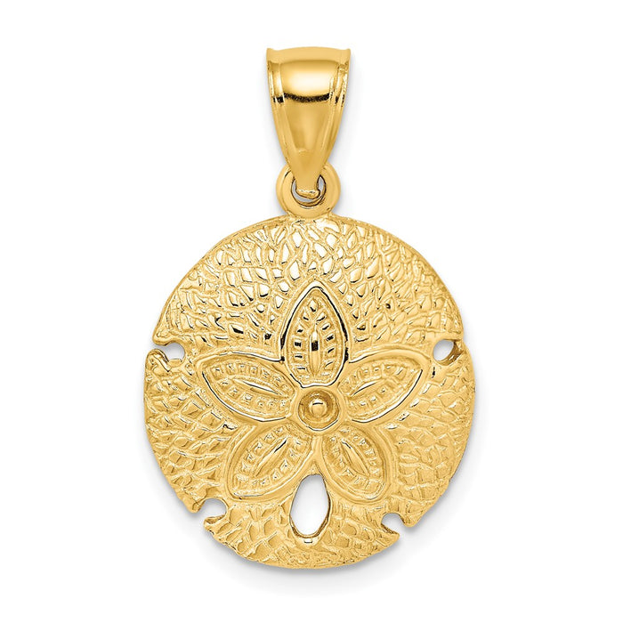 10K 2-D Sand Dollar Charm-10K7393