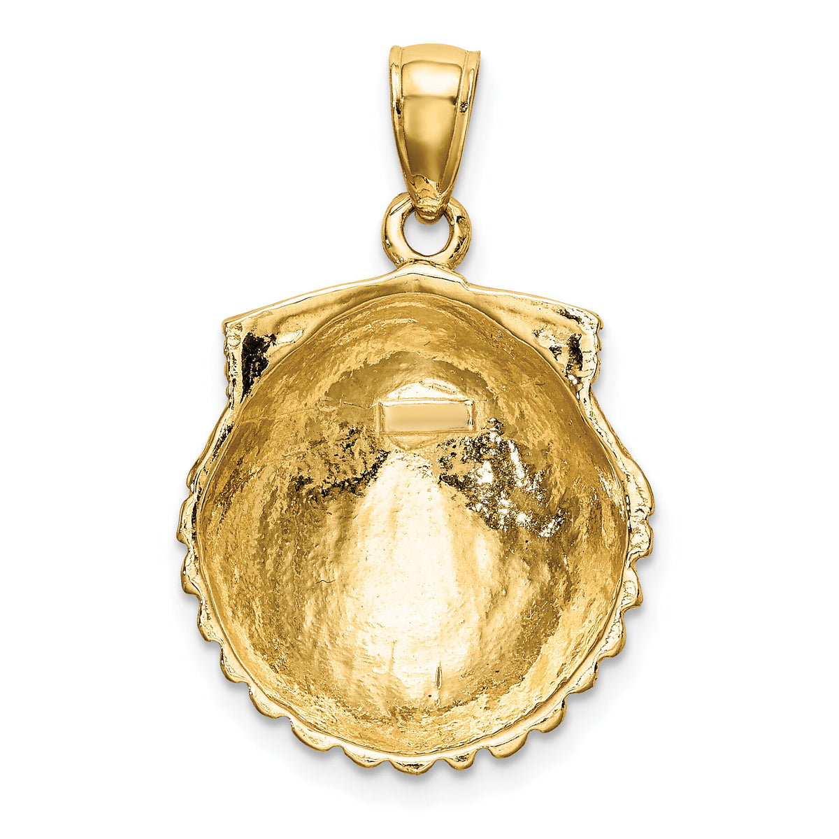 10K 2-D Scallop Shell Charm-10K7394