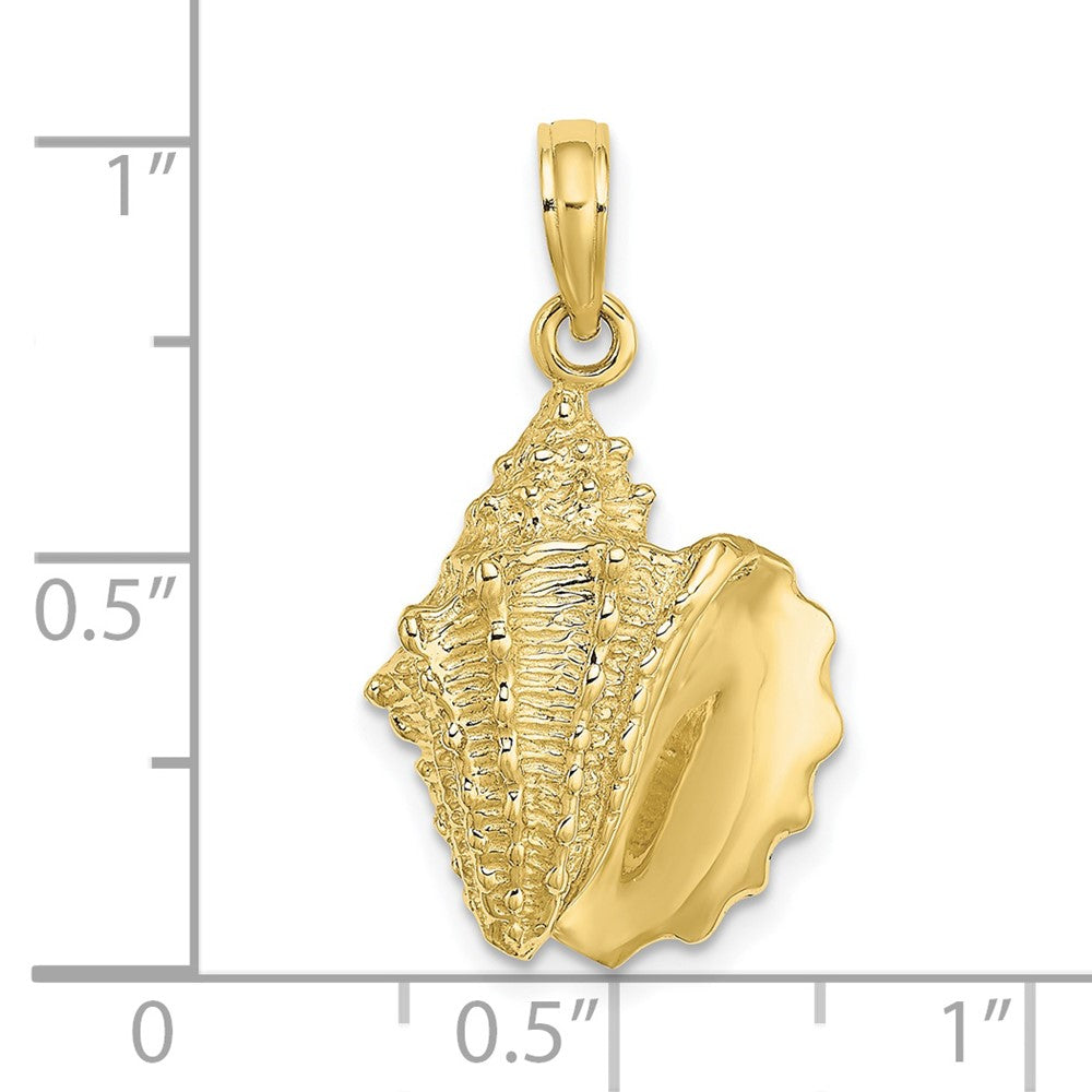 10K 2-D Conch Shell Charm-10K7397