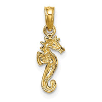 10K 2-D Mini Seahorse Charm-10K7400