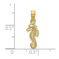 10K 2-D Mini Seahorse Charm-10K7400