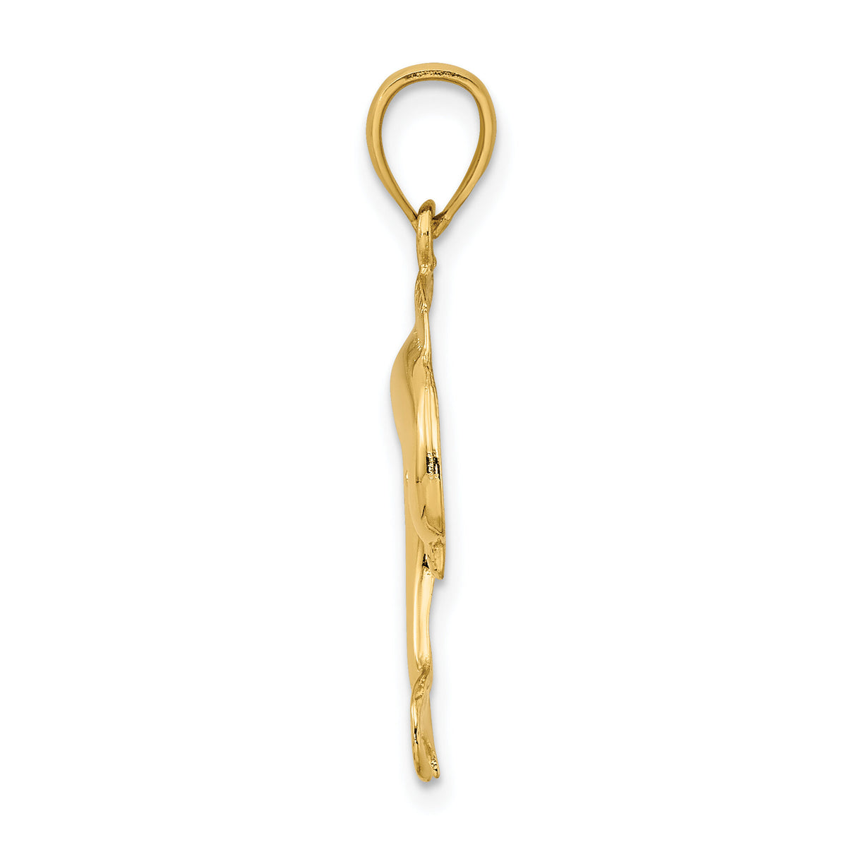 10K Polished Dolphin Jumping Charm-10K7415