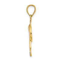 10K Polished Dolphin Jumping Charm-10K7415