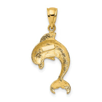 10K Polished Dolphin Jumping Charm-10K7415