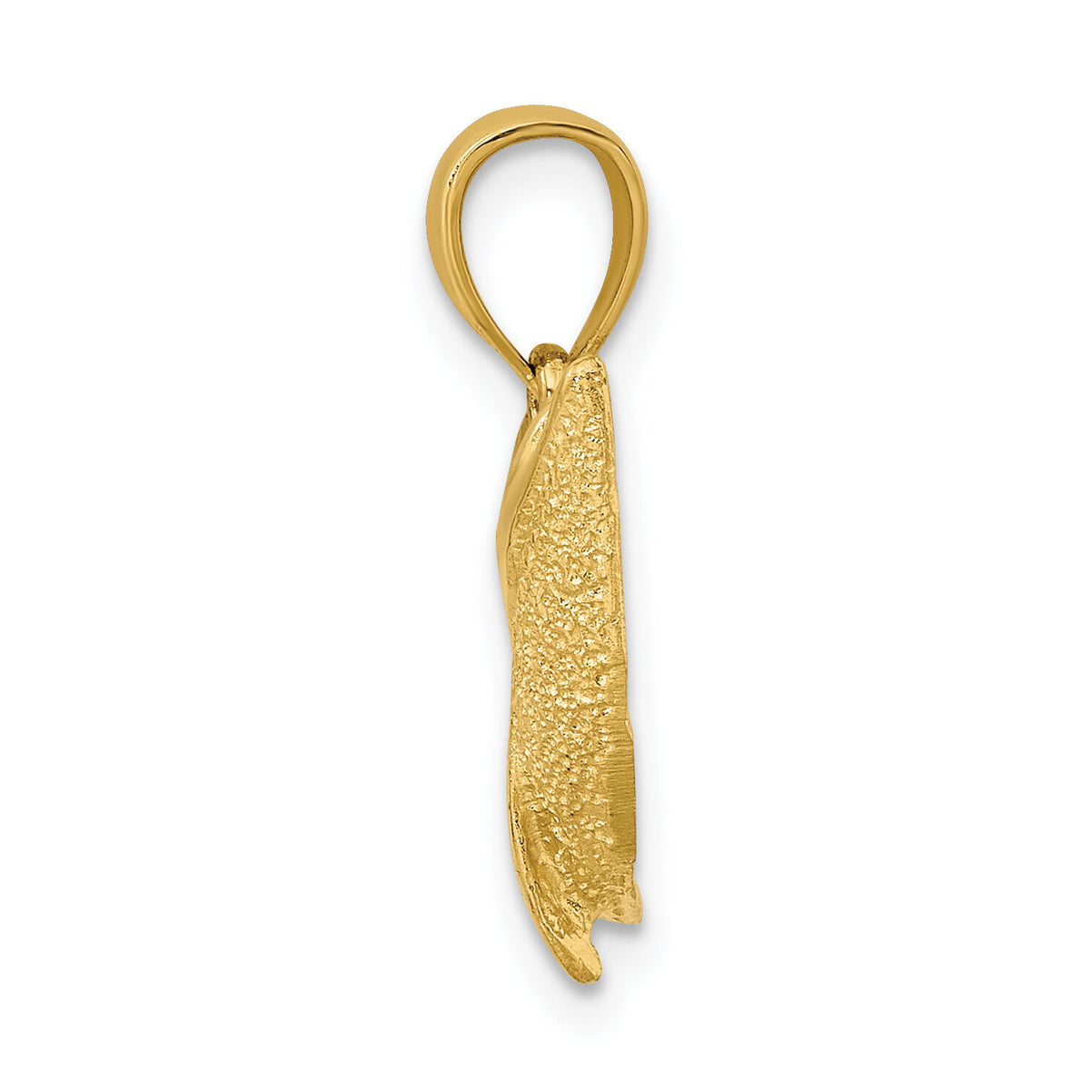 10K Textured Dolphin Jumping Charm-10K7420