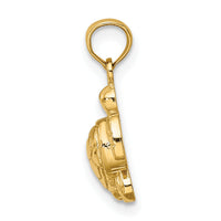 10K Textured Mini Sea Turtle Charm-10K7446