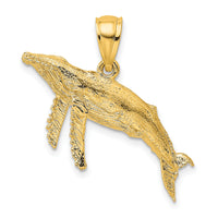 10K 2-D Textured Whale Charm-10K7447