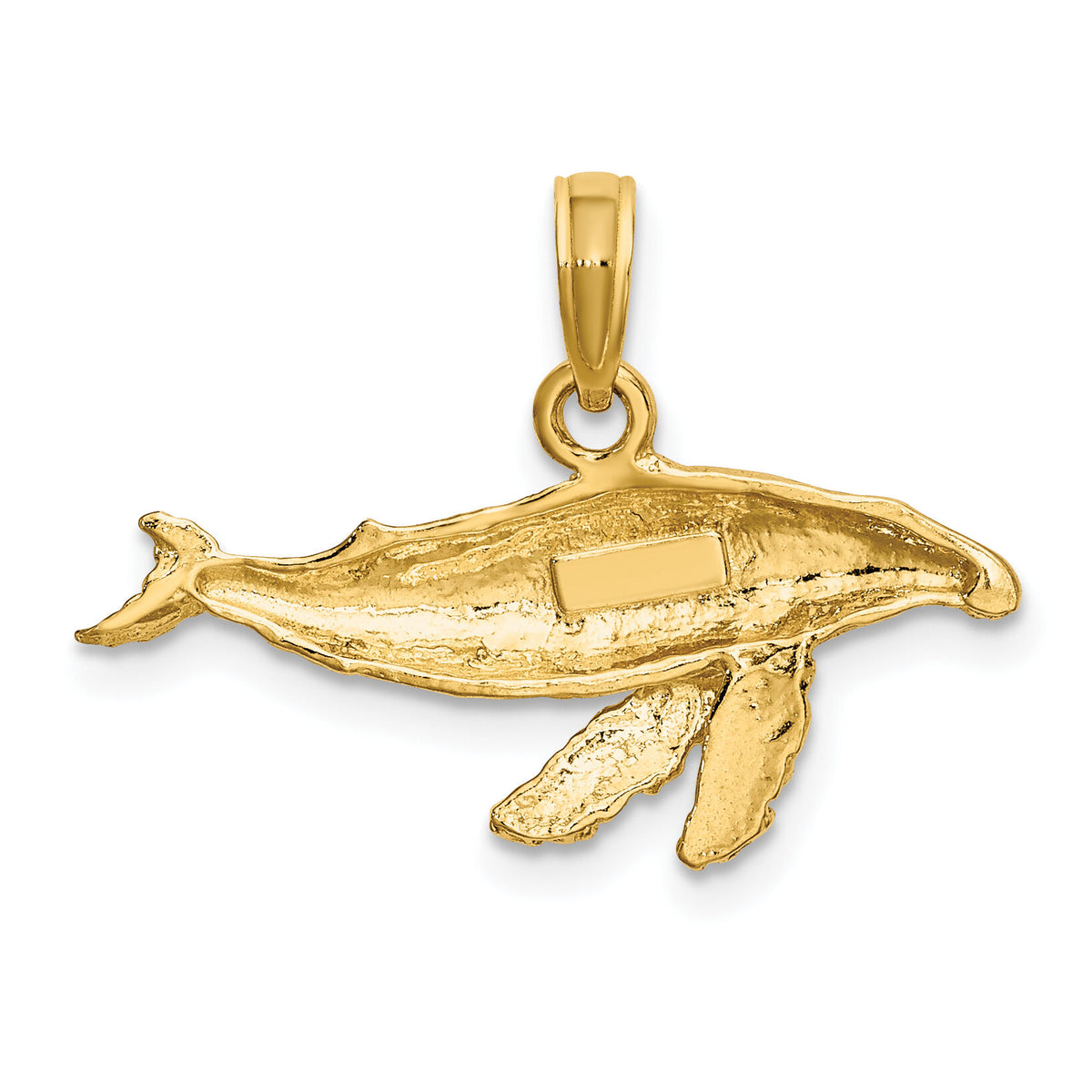 10K 2-D Whale Charm-10K7448