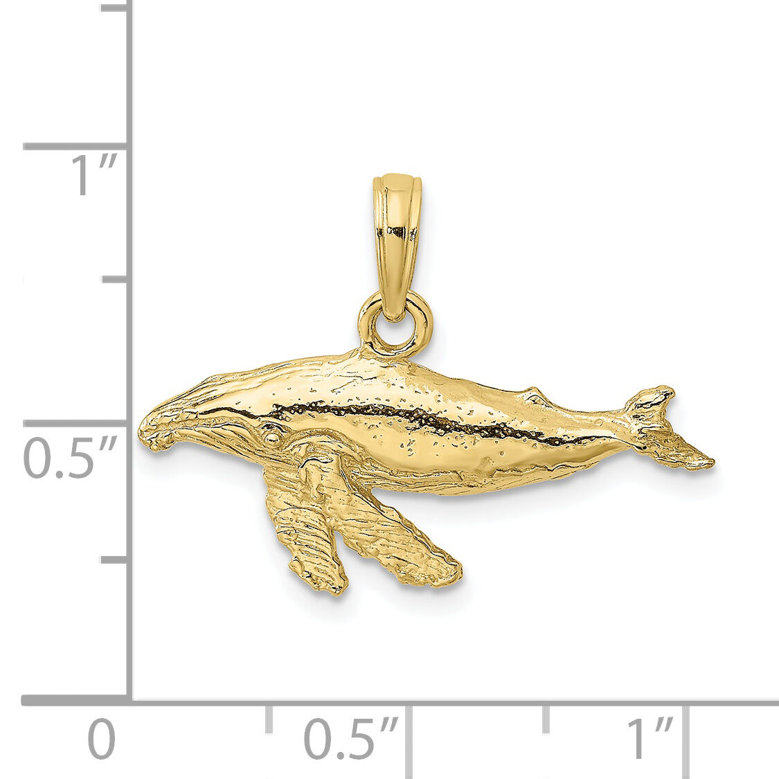 10K 2-D Whale Charm-10K7448